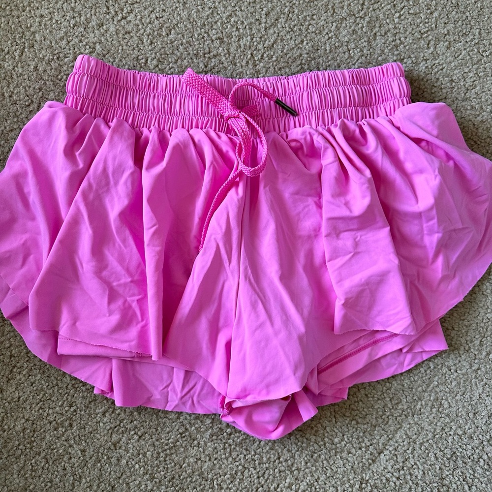 Pink Flowy Shorts